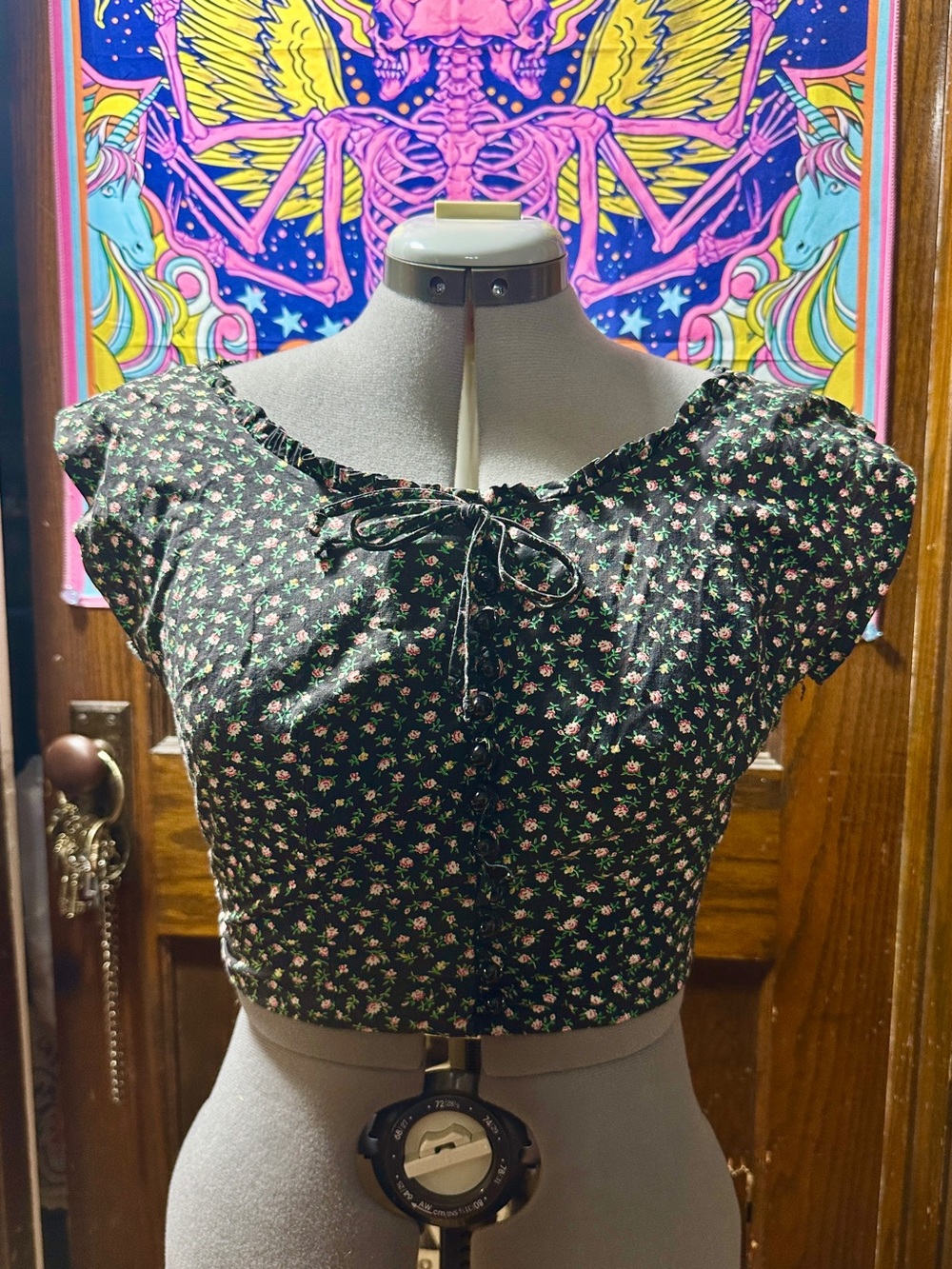 Vintage Sleeved Bustier Top